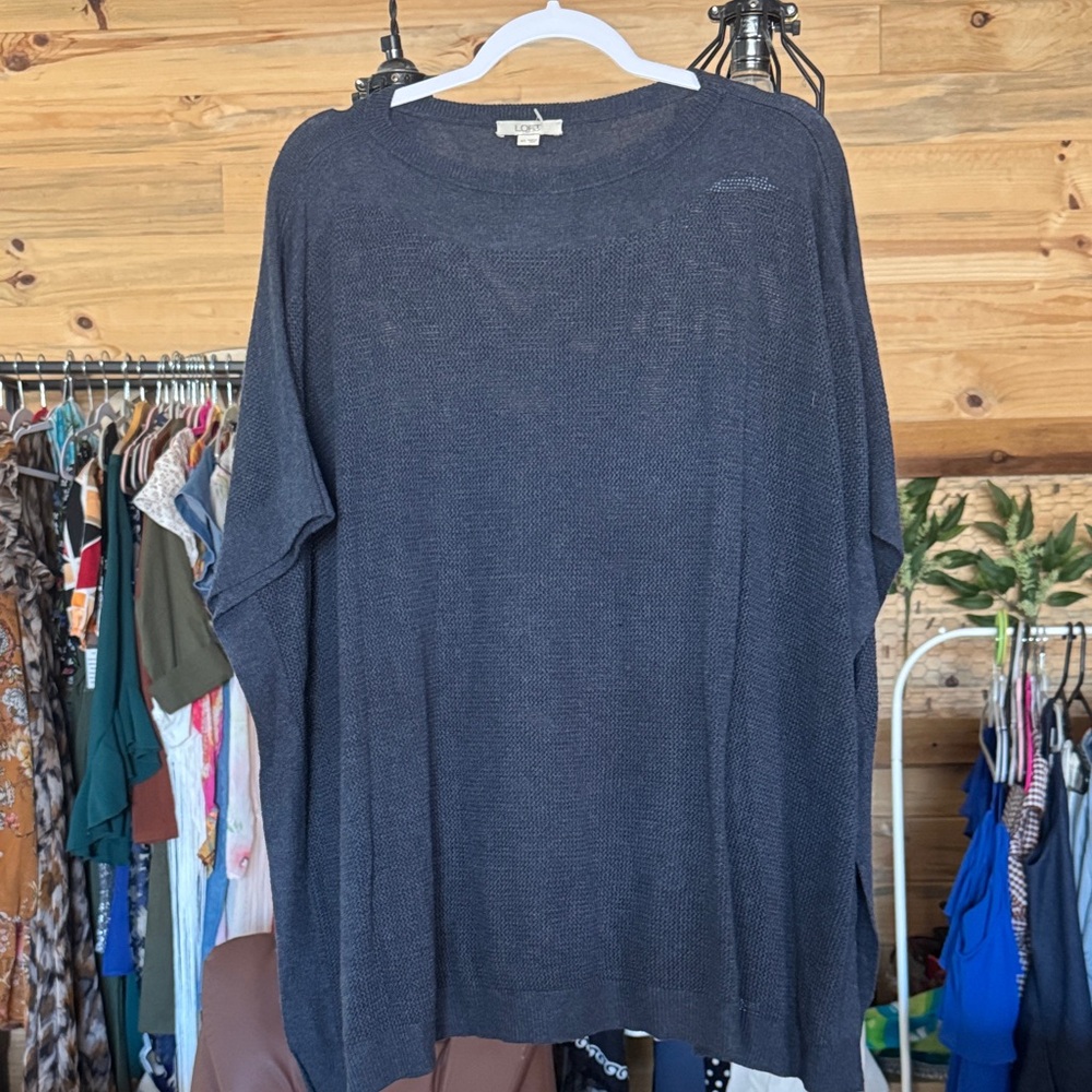 LOFT Dark Blue Knit Top